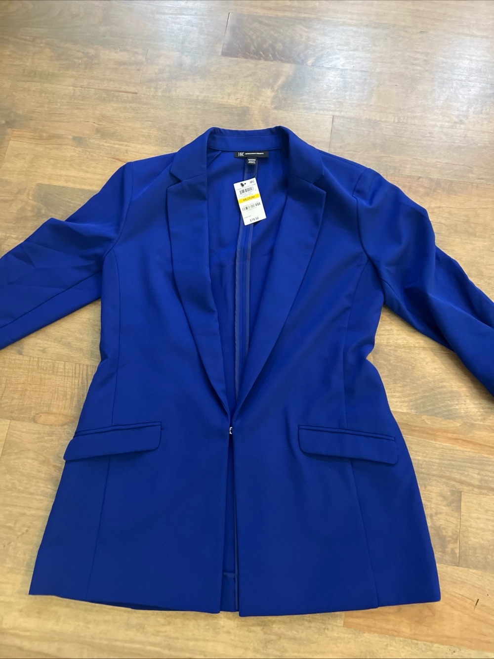 INC International Concepts Women's Cobalt Blue Tailored Blazer - Picture 2 of 8